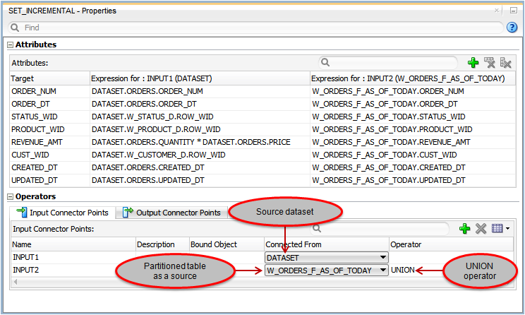 Figure 13 - ODI Mapping – Set Component Attributes & Operators