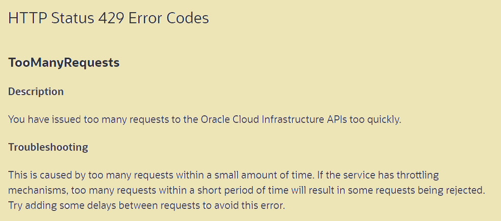 Handling 429 Errors in API