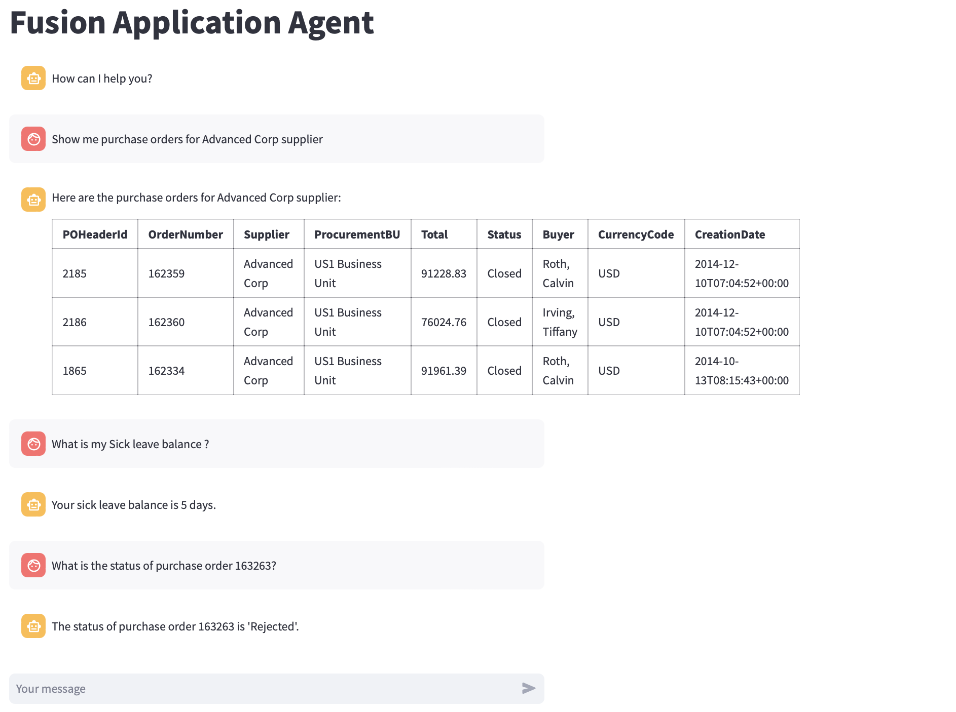 AI Agent for FA Demo