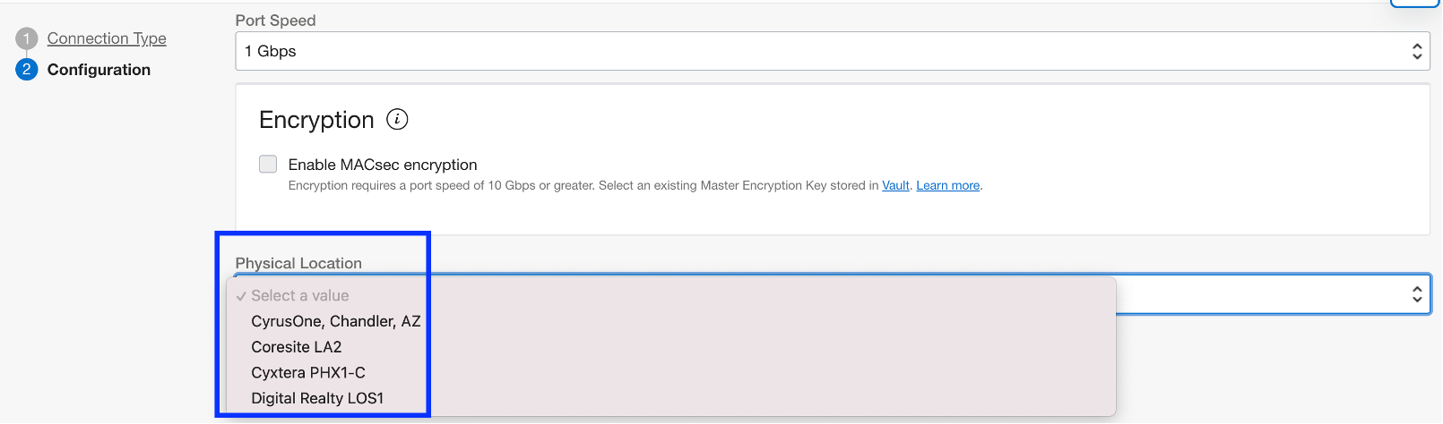 Cross Connect: Physical location