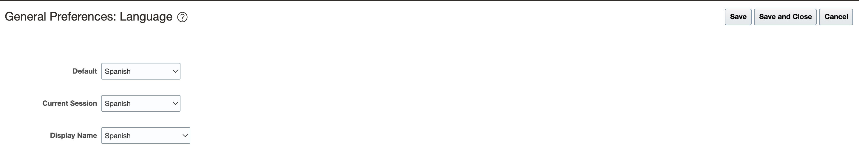 Fusion : Set User Language