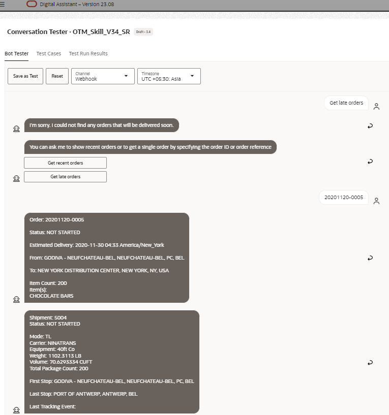 Fusion ODA integration with OTM