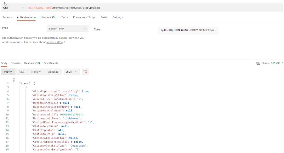Invoke Fusion REST API