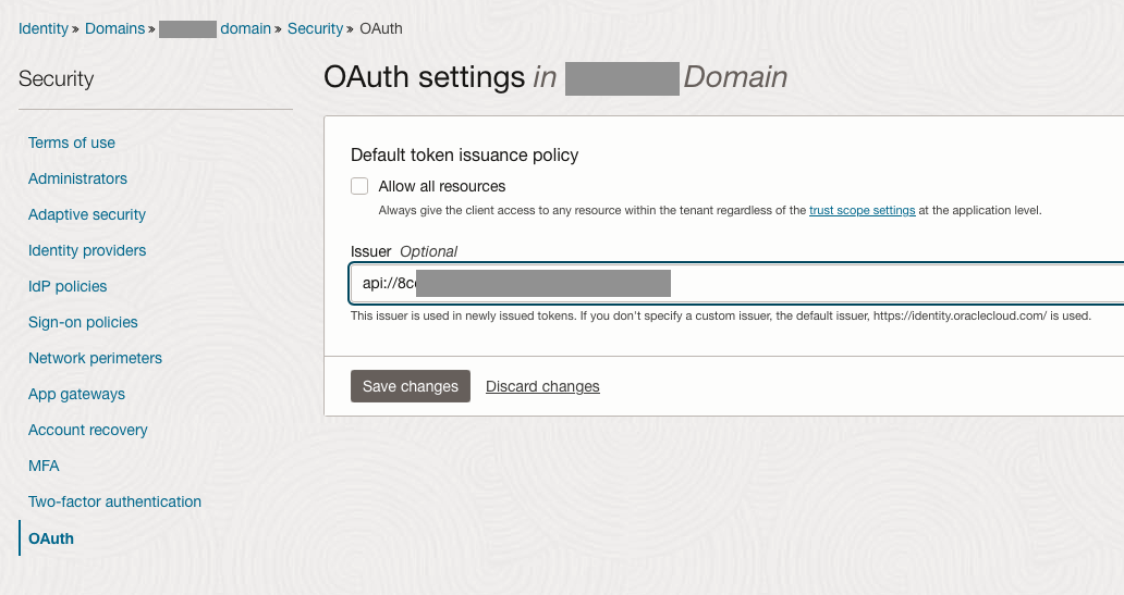 Token Issuance Policy