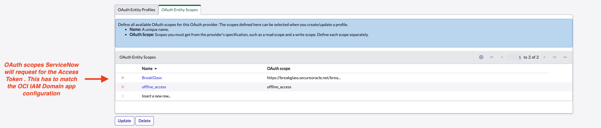 Configure ServiceNow OAuth Provider