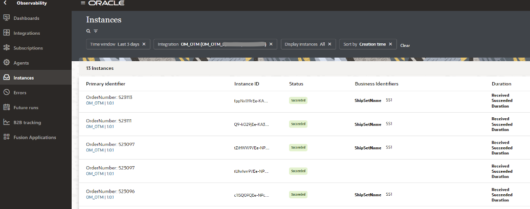 OM OTM Instances