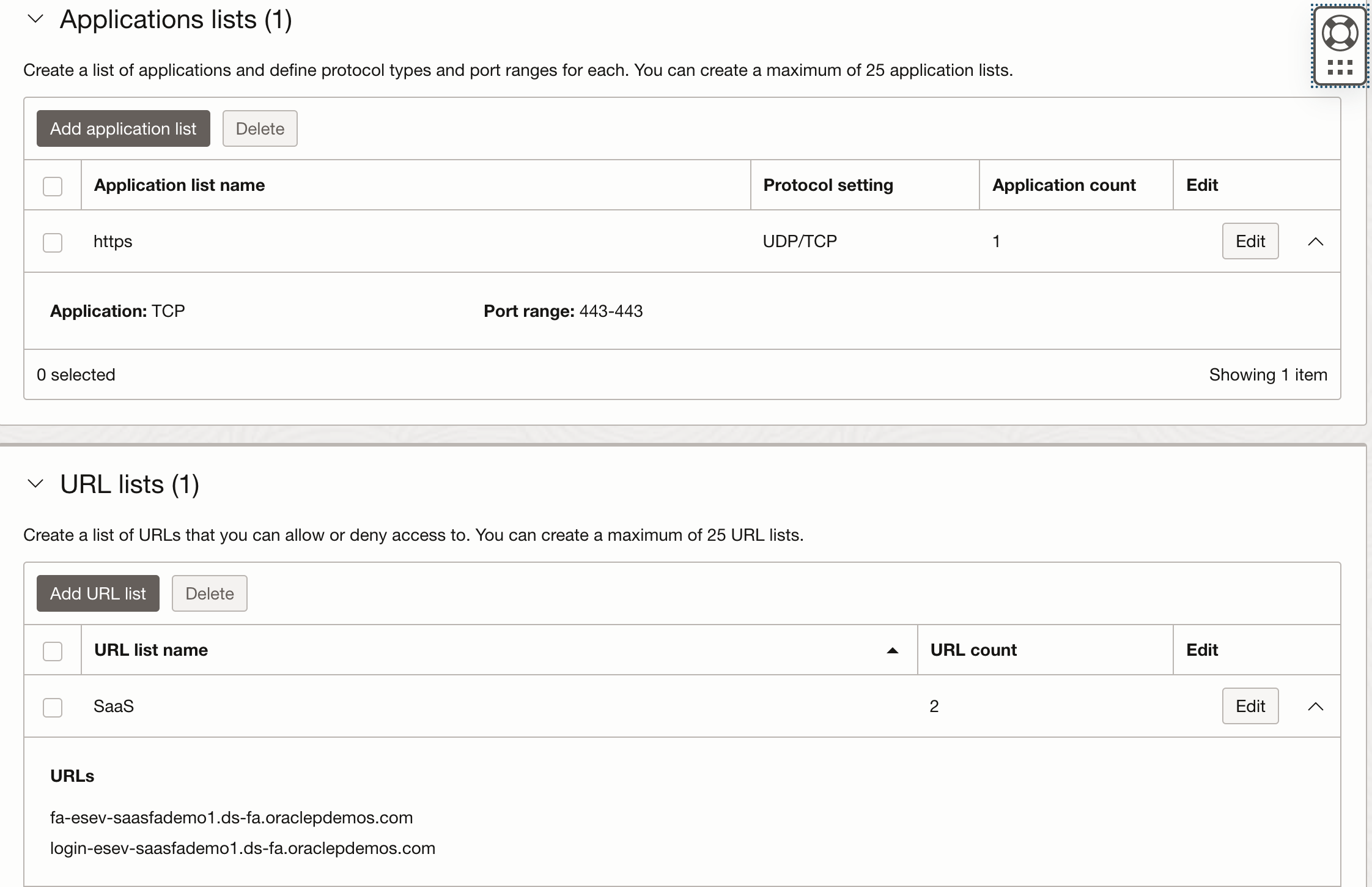 Network Policy Configuration