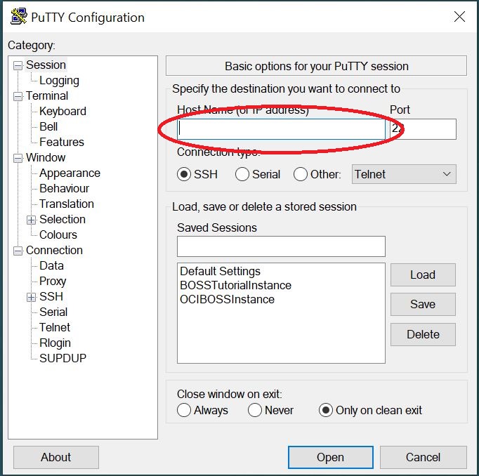 Enter Public Ip address