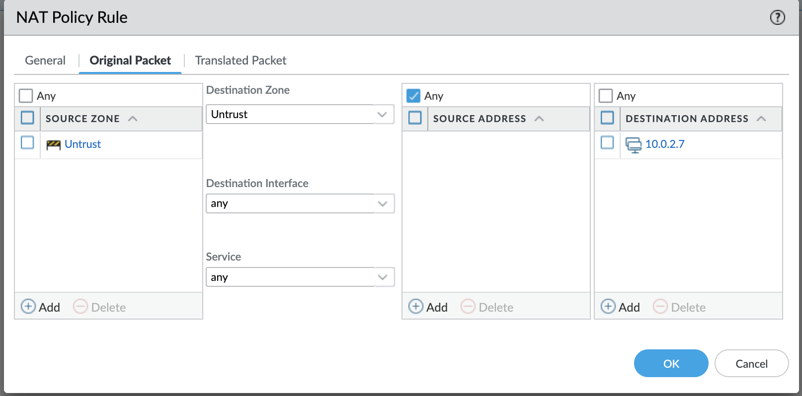 DNAT Original Packet