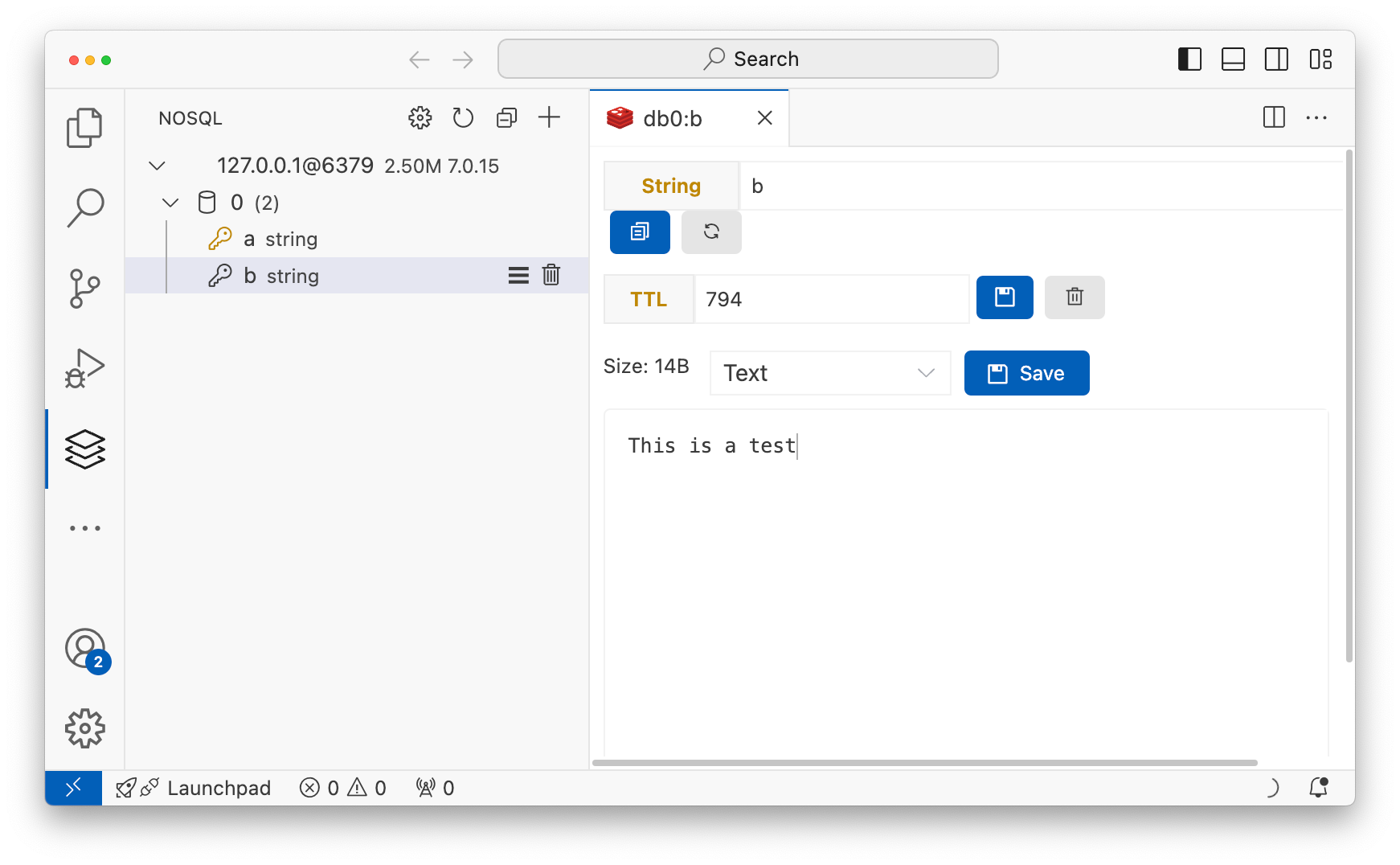 VSCode to Redis via the Bastion