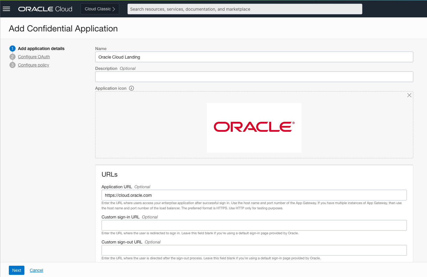Confidential App Details Page