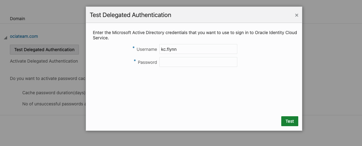 Delegated Authentication Successful
