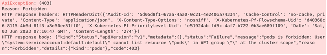 API error 403 forbidden