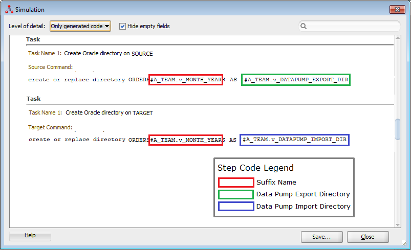 LKM Oracle to Oracle Datapump Plus – Oracle Directory Name Creation Figure 16: LKM Oracle to Oracle Datapump Plus – Oracle Directory Name Creation