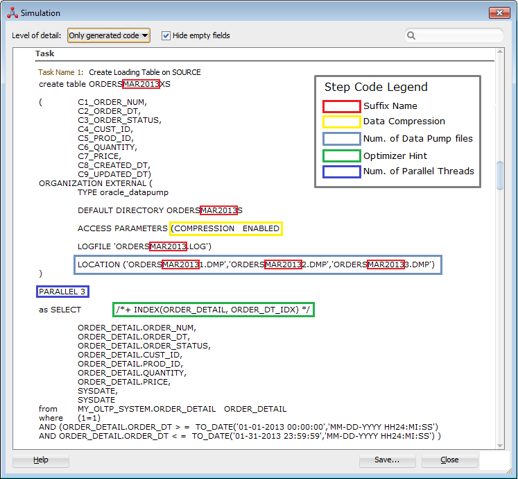 LKM Oracle to Oracle Datapump Plus – Code Sample for External Table on Source Figure 17: LKM Oracle to Oracle Datapump Plus – Code Sample for External Table on Source