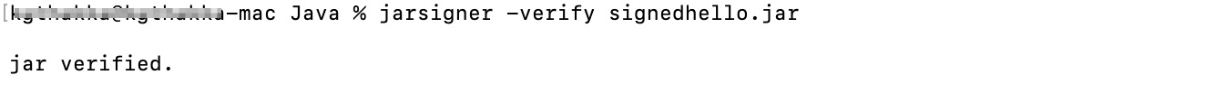 jarsigner verify