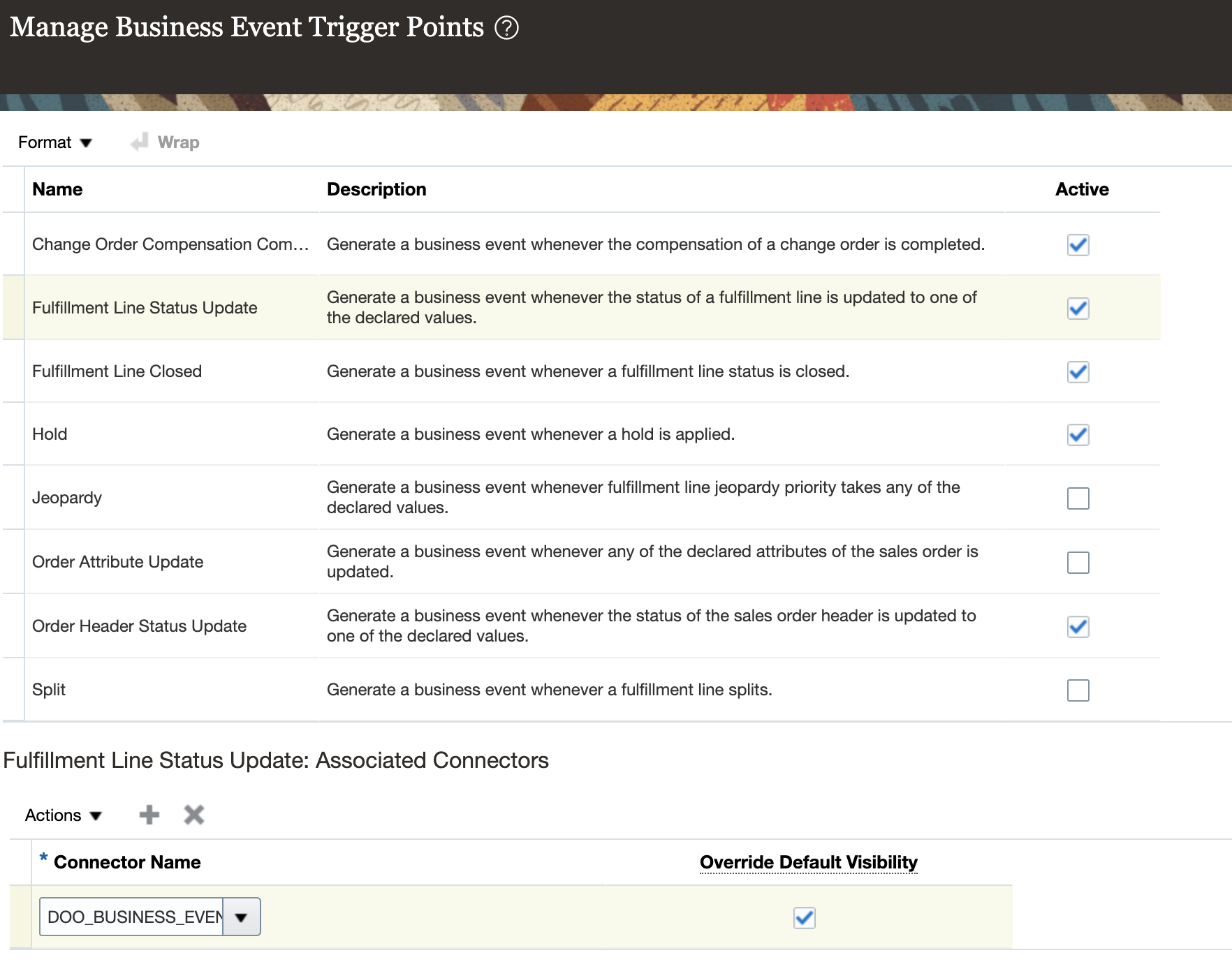 manage event trigger points