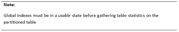 Note 5 - Gather Table Statistics