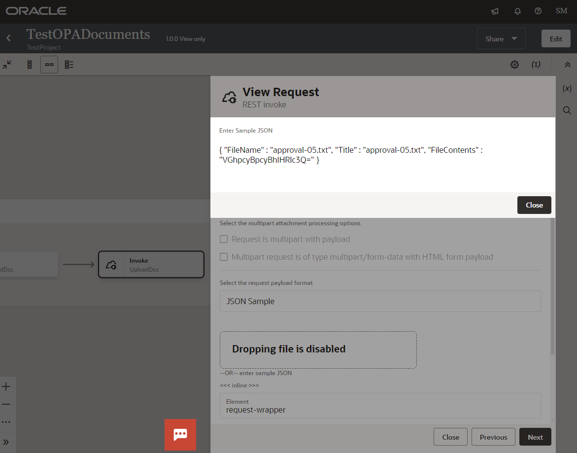 Upload doc configuration 2