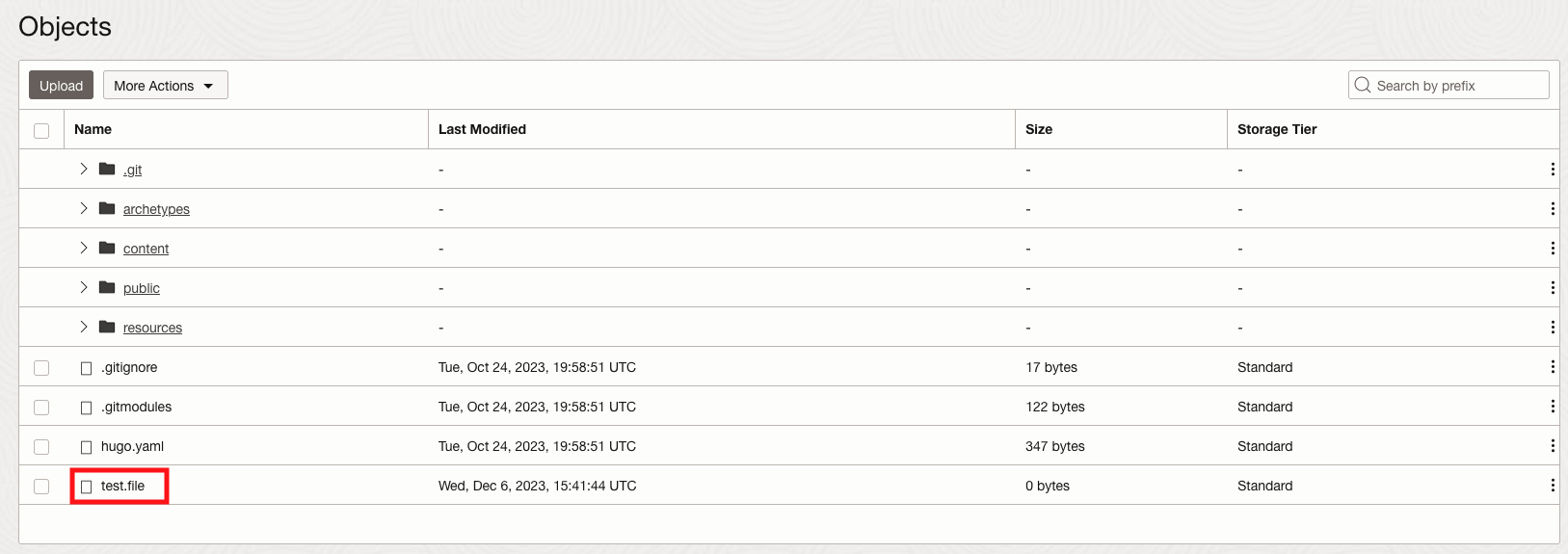 File added to bucket