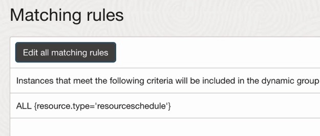 Resource Scheduler Dynamic Group